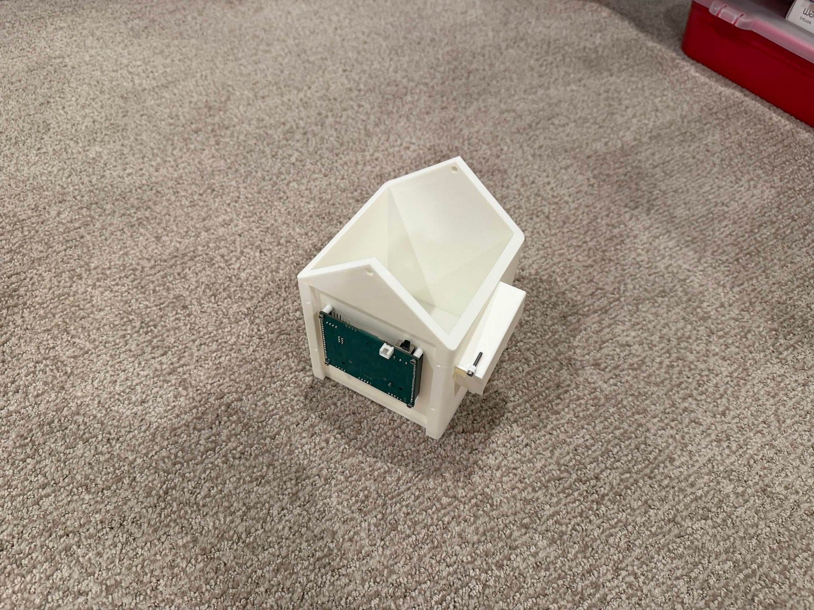 The third prototype (the second is not pictured) angled the battery box downward and sealed it